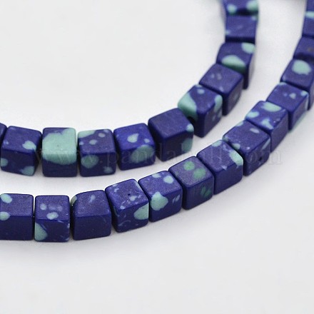 Synthetic Cube Chrysocolla Beads Strands G-N0154-23-1