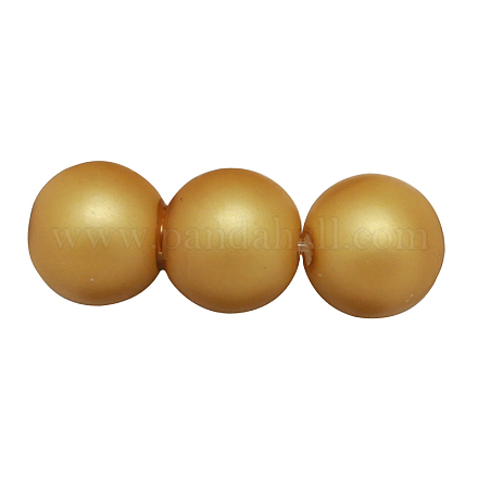 Матовая выпечки окрашенные стеклянные нити шарик перлы X-DGLA-S111-8mm-N9-1