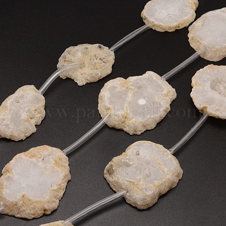 Natural Crystal Agate Nuggets Bead Strands G-E272-14-1