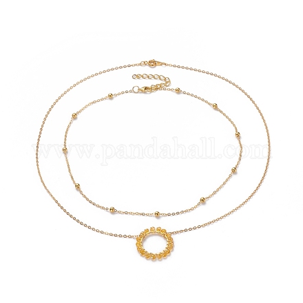 Kit de colliers avec perles de verre galvanisé NJEW-JN02626-03-1