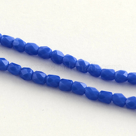 Poligono sfaccettato fili di perle di vetro GLAA-Q043-34-1