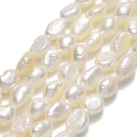 Hebras de perlas de agua dulce cultivadas naturales PEAR-A005-16-1