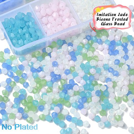 600 filo di perle di vetro imitazione giada in 6 colori GLAA-YW0003-29-1