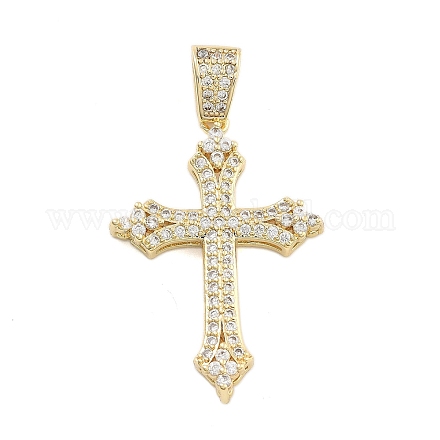 Подвески из латуни с прозрачным фианитом KK-U009-06C-G-1