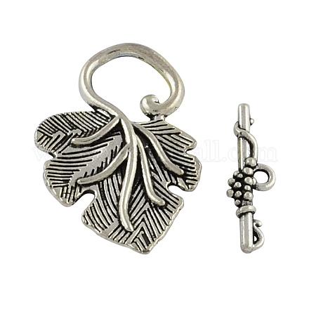 Tibetan Style Zinc Alloy Toggle Clasps TIBEP-R334-121AS-RS-1