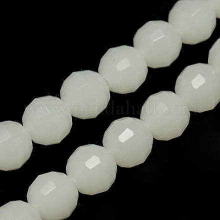 Imitation Jade Glass Beads Strands GLAA-E009-6mm-01-1