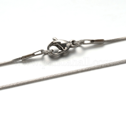Colliers avec chaîne de serpent en 304 acier inoxydable NJEW-F112-39-1