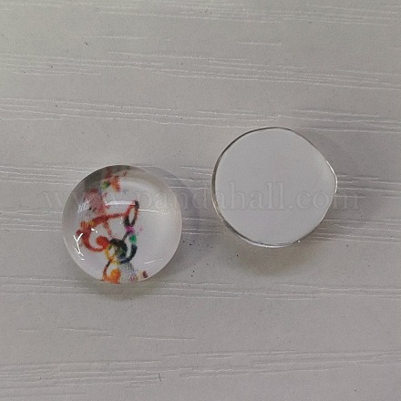 Glas cabochons GLAA-WH0025-31A-07-1