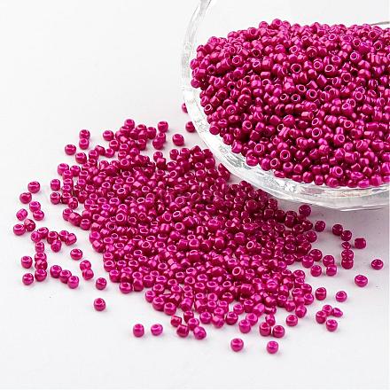 12/0 1.5~2mm Baking Paint Glass Seed Beads Loose Spacer Beads X-SEED-S001-K21-1