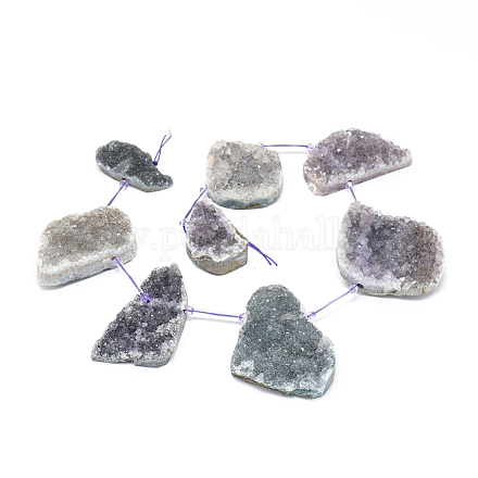 Natural Amethyst Beads Strands G-F632-05-1