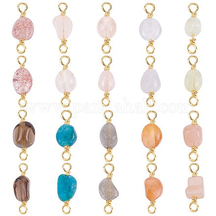 10 Connecteurs Coquillage Irréguliers Dorés - Pour Création Bijoux DIY Et Artisanat