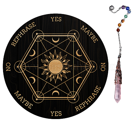 AHANDMAKER Hexagram Sun Moon Pendulum Board DIY-GA0003-53A-1