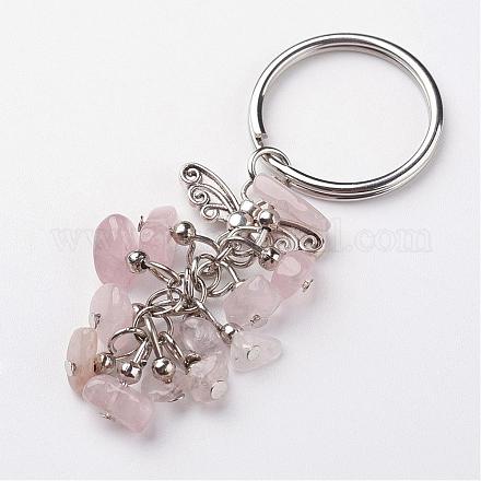 Porte-clés quartz rose naturel KEYC-JKC00106-01-1