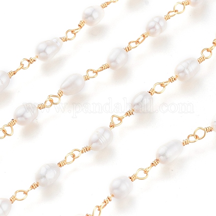 Chaînes de perles de perles d'eau douce CHC-K009-21G-1
