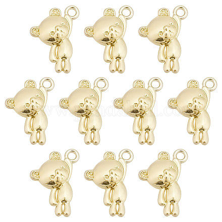 SUNNYCLUE 1 Box 48pcs Bear Charms Bulk Bears Charms Gold Cartoon Charms Rack Plating Alloy Charms Little Bear Dangle Charm for Jewellery Making Charms DIY Craft Bracelet Necklace Earring Women Adult FIND-SC0004-13-1