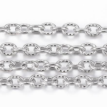 304 Stainless Steel Textured Cable Chains CHS-H012-01P-1