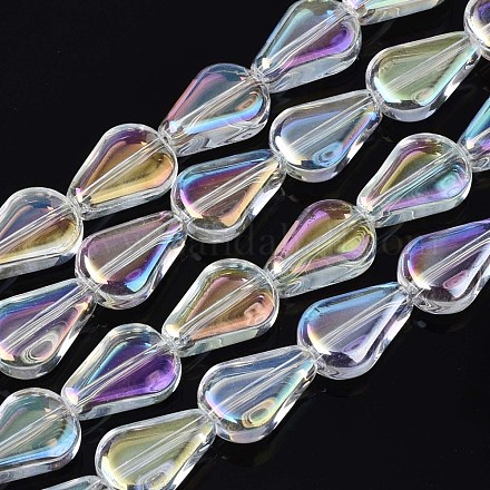 Electroplate Glass Beads Strands EGLA-S188-15-B04-1
