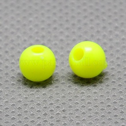 Solid Round Acrylic Beads X-MACR-I026-6mm-12-1