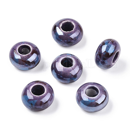 Perles en porcelaine manuelles PORC-Q219-15x9-D5-1