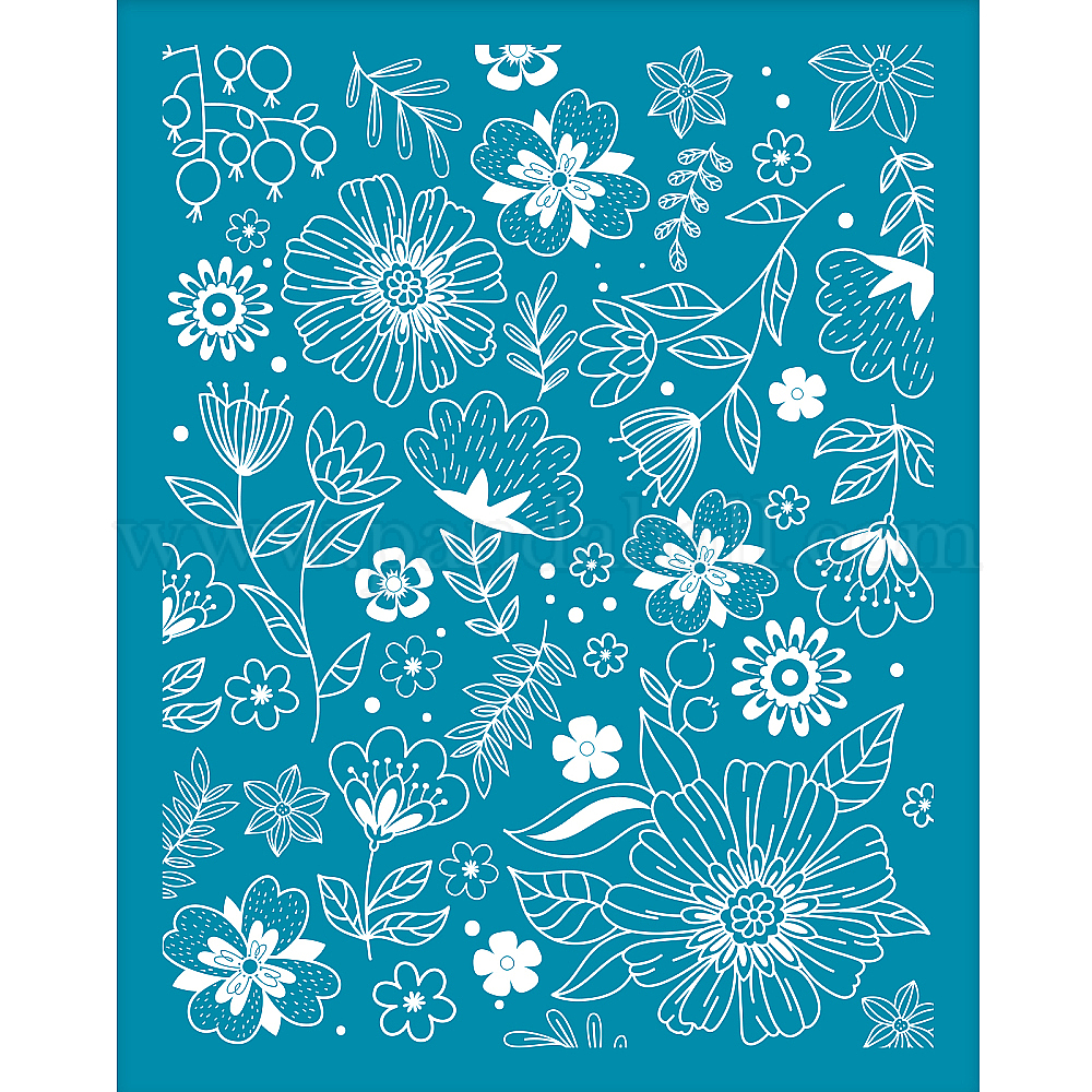 Shop OLYCRAFT 4x5Inch Clay Stencils Wildflower Pattern NonAdhesive