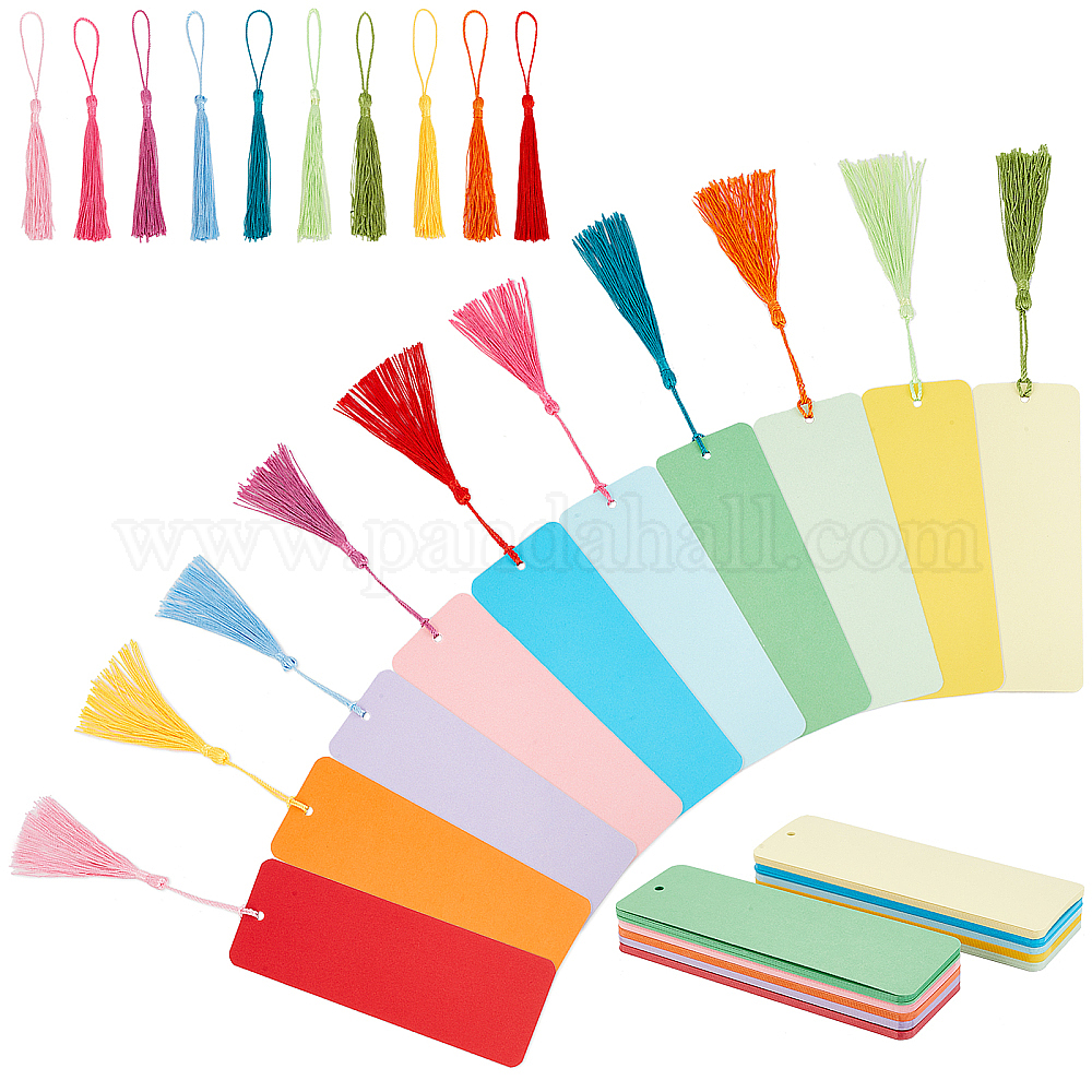 Wholesale PandaHall 100pcs 10 Colors Kraft Paper Blank Cardstock