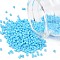 Cylinder Seed Beads, Opaque Colours Luster, Uniform Size, Turquoise, 2x1.5mm, Hole: 0.8mm, about 888pcs/10g