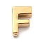 Ion Plating(IP) 304 Stainless Steel Charms, Letter Charm, Real 18K Gold Plated, Letter F, 9.5x6.5x3mm, Hole: 1.6mm
