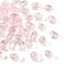 50Pcs Transparent Glass Beads, Rabbit, Thistle, 15x11.3~11.6x9.7~10mm, Hole: 1mm