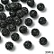 30Pcs Pave Disco Ball Beads, Polymer Clay Rhinestone Beads, Round, Jet, 10mm, Hole: 1.5mm, 30pcs/set