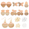 OLYCRAFT Resin Wooden Pendants