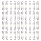 UNICRAFTALE 38.5mm Curved Rectangle Links 40pcs Stainless Steel Bar Links Stamping Blank Tags Jewelry Connectors for Bracelet Necklace Jewelry Making Hole 4x5mm