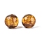 Handmade Gold Sand Lampwork Beads, Round, Peru, 10mm, Hole: 1.4mm