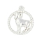 Twelve Constellations Alloy Pendants, Aries, 22.5x19x2.5mm, Hole: 1.8mm