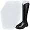 Plastic Boot Shaper Form Inserts, Boots Tall Support, Random Patterns or None Pattern, Trapezoid, Clear, 350x278x0.6mm, Hole: 20mm