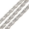 304 Stainless Steel Lumachina Chains, Unwelded, with Spool, Stainless Steel Color, 7x3x1mm