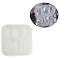 Trapezoid Rectangle Teardrop DIY Pendant Silicone Molds, Resin Casting Coaster Molds, for UV Resin, Epoxy Resin Craft Making, 105x105x12mm, Hole: 2mm, Inner Diameter: 36~45x13~43mm