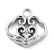 Brass Micro Pave Cubic Zirconia Pendants, Cloud, 10.5x10.5x2.5mm, Hole: 1.2mm