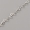 925 Sterling Silver Heart Link Chain, Soldered, Silver, 3.3x2.1x0.4mm
