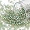 TOHO Round Seed Beads, Japanese Seed Beads, (952) Inside Color AB Light Topaz/Sea Foam Lined, 8/0, 3mm, Hole: 1mm, about 222pcs/bottle, 10g/bottle