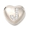 Rack Plating Brass Micro Pave Cubic Zirconia Pendants, Cadmium Free & Lead Free, Heart with Letter A~Z Charms, Platinum, Letter J, 14.5x16x6mm, Hole: 3mm