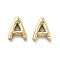 304 Stainless Steel Pendants, Real 14K Gold Plated, Ion Plating(IP), Balloon Letter Charm, Letter A, 19.5x14.5x4.5mm, Hole: 2mm