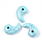 Synthetic Turquoise Pendants, Magatama, 30x18x8~11mm, Hole: 3~4mm