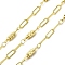 Brass Figaro Chains, Column, Soldered, with Spool, Real 18K Gold Plated, 13.5x3mm