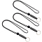 Polyester Keychains, with Iron Split Rings, Gray, 460x30x12.5mm