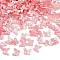 Pearlized ABS Plastic Imitation Pearl Beads, Butterfly, Two Tone, Salmon, 10x11x3mm, Hole: 1.6mm, about 3333pcs/500g