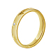 矢印模様のステンレス鋼の指輪女性用  ラインストーン付き  18KGP本金メッキ  usサイズ8（18.1mm） HA9923-3-1