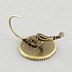 Brass Leverback Earring Findings MAK-S004-10mm-EY001AB-3