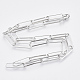 Fabricación de collar de cadena de clip de papel ovalado plano de latón MAK-S072-08A-P-2