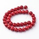 Opaque Solid Color Glass Beads Strands GLAA-D080-8mm-19-2