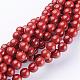 Brins de perles rondes en jaspe rouge naturel de qualité ab + GSR6mmC011-1